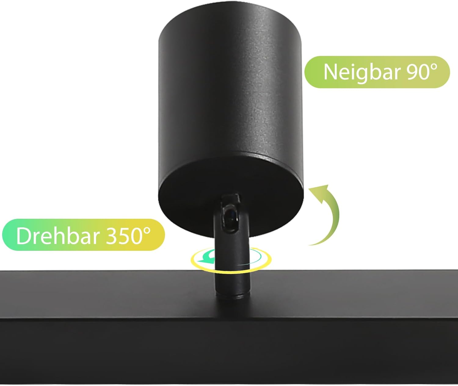Homefire LED Deckenstrahler Deckenlampe Küche - 5 Flammig GU10 Küchenlampe Decke 350° Schwenkbar Strahler Spots Innen Deckenspot Schwarz Wohnzimmerlampe für Schlafzimmer Wohnzimmer Ohne Leuchtmittel