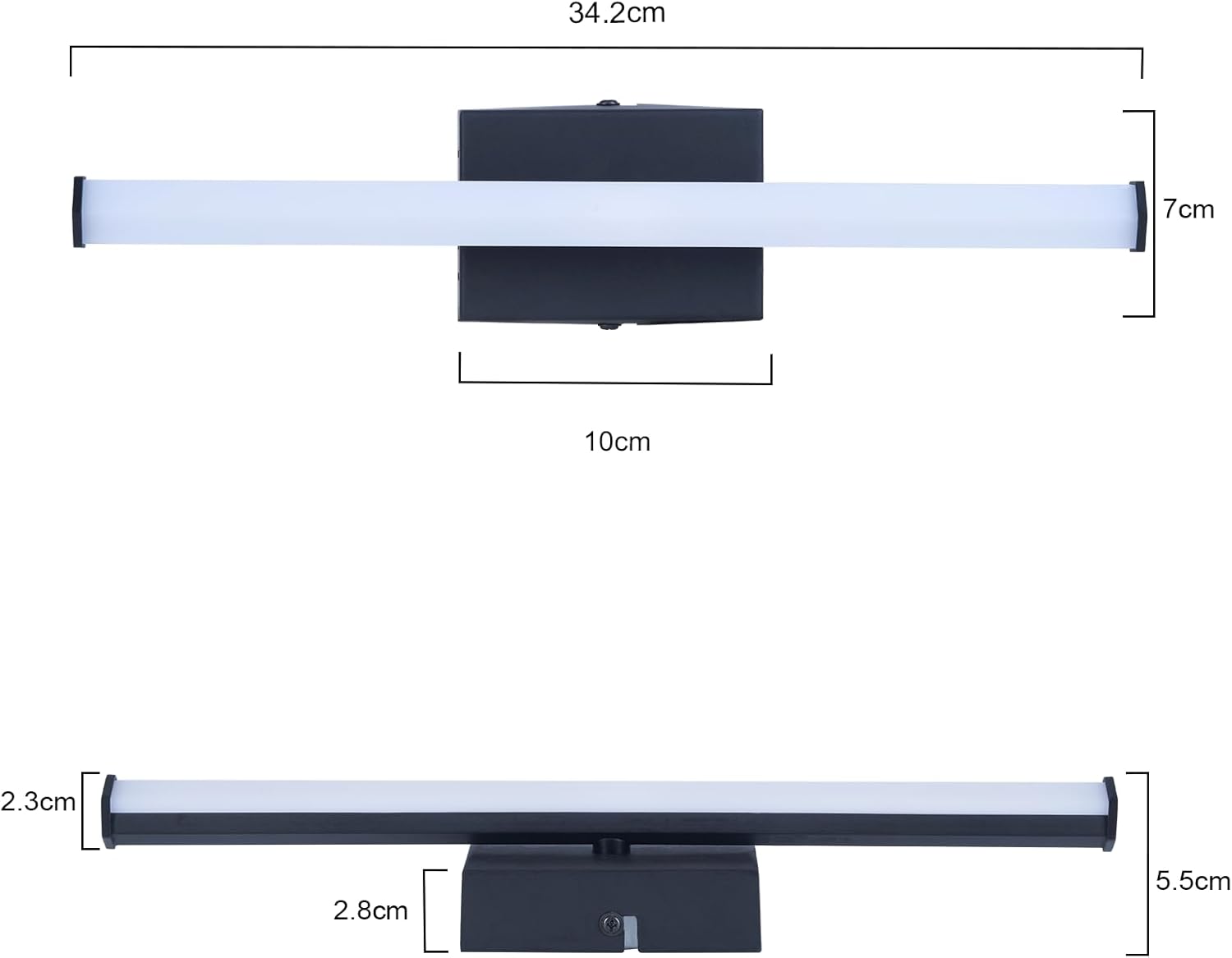 Homefire LED Deckenlampe Flur Deckenleuchte - Schwarz 6W Flurlampe 3000K Warmweiß Küchenlampe Modern Schlafzimmerlampe Linien-Design Deckenbeleuchtung für Küche Schlafzimmer Treppenhaus Wohnzimmer