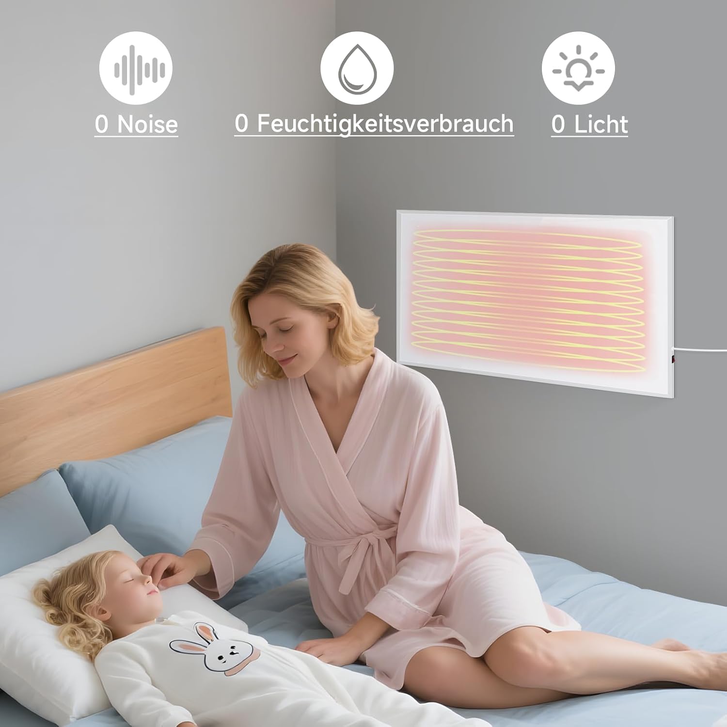 Homefire Infrarotheizung Energiesparend Infrarot Wandheizung - 170W Heizung Elektrisch Wandmontage Elektroheizung Wand Badezimmer mit Überhitzungsschutz Klein Heizkörper Infrared Heater
