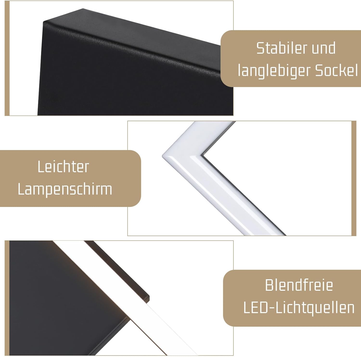 Homefire Deckenlampe LED Deckenleuchte Küche - 20W Schlafzimmerlampe Warmweiß 3000K Küchenlampe Drehbare Modern Design Schwarz Flurlampe Eckig Deckenbeleuchtung für Schlafzimmer Wohnzimmer Büro