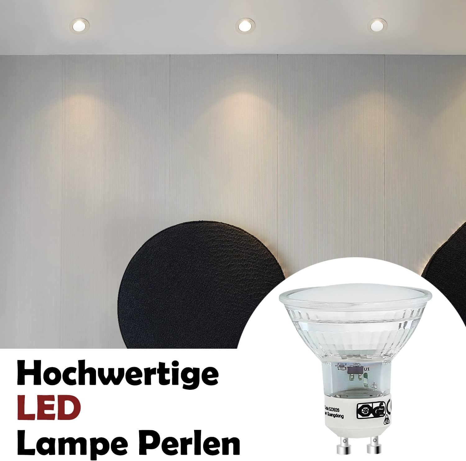 Homefire 10er GU10 LED Glühbirne Warmweiß Leuchtmittel 4W Glühlampe PAR16 Einbaustrahler Abstrahlwinkel 120 ° Strahler Spot 3000K Küchenlampe Deckenstrahler für Deckenspot Wandspot Wohnzimmer