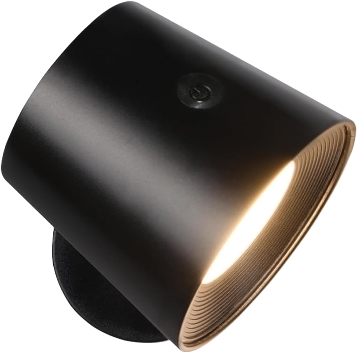 Homefire Wandlampe LED Wandleuchte Innen: Wandlampe mit akku ohne Stromanschluss mit Touch Dimmbar 360° drehbar Leselampe Schwarze Kabellose Wandlicht ohne bohren für Schlafzimmer Flur