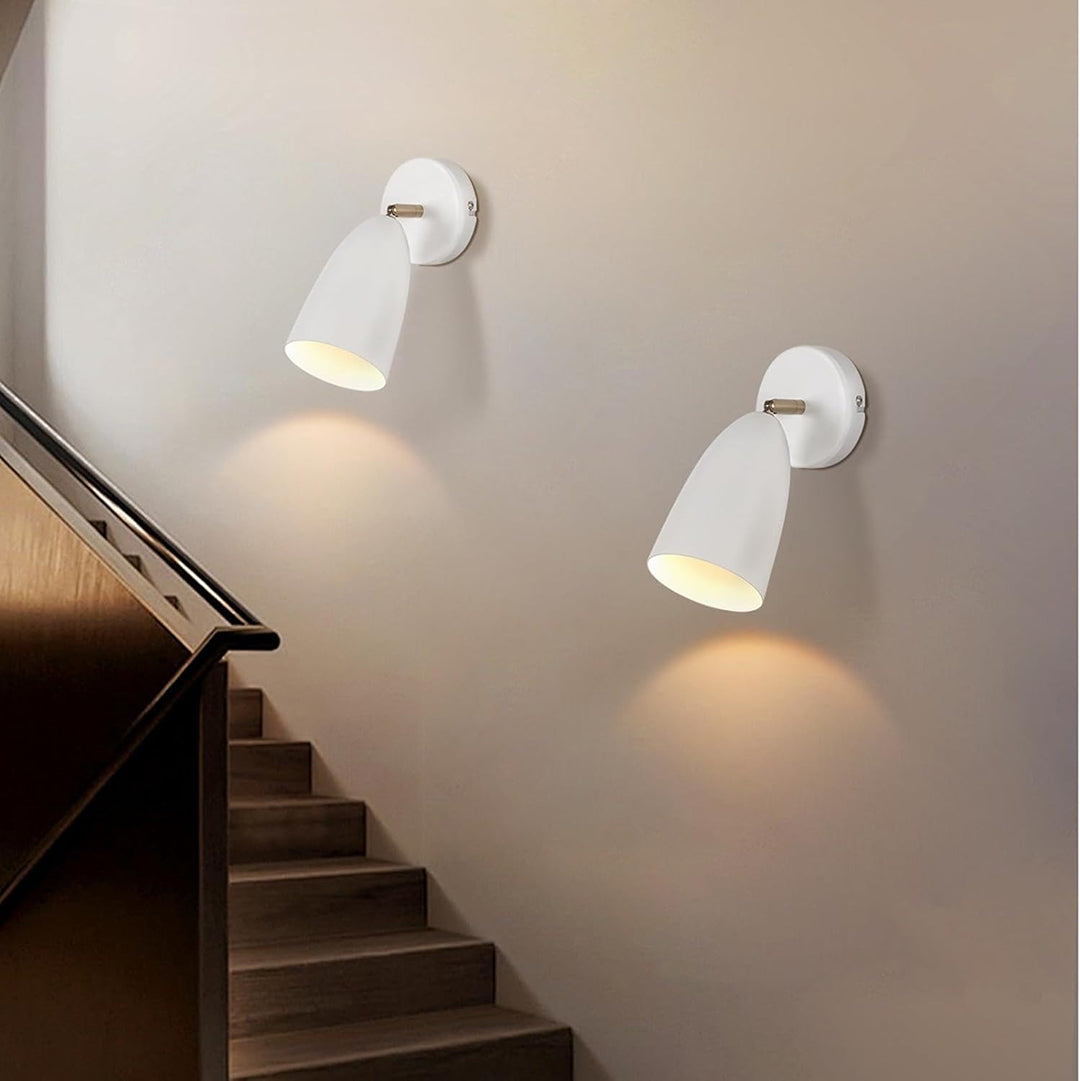 Homefire Wandleuchte Innen Wandlampe Schwarz - Vintage Wandbeleuchtung Schlafzimmer Wandstrahler GU10 Flurlampe Küche Schwenkbar Wandlicht Retro für Wohnzimmer Kinderzimmer - Ohne Leuchtmittel