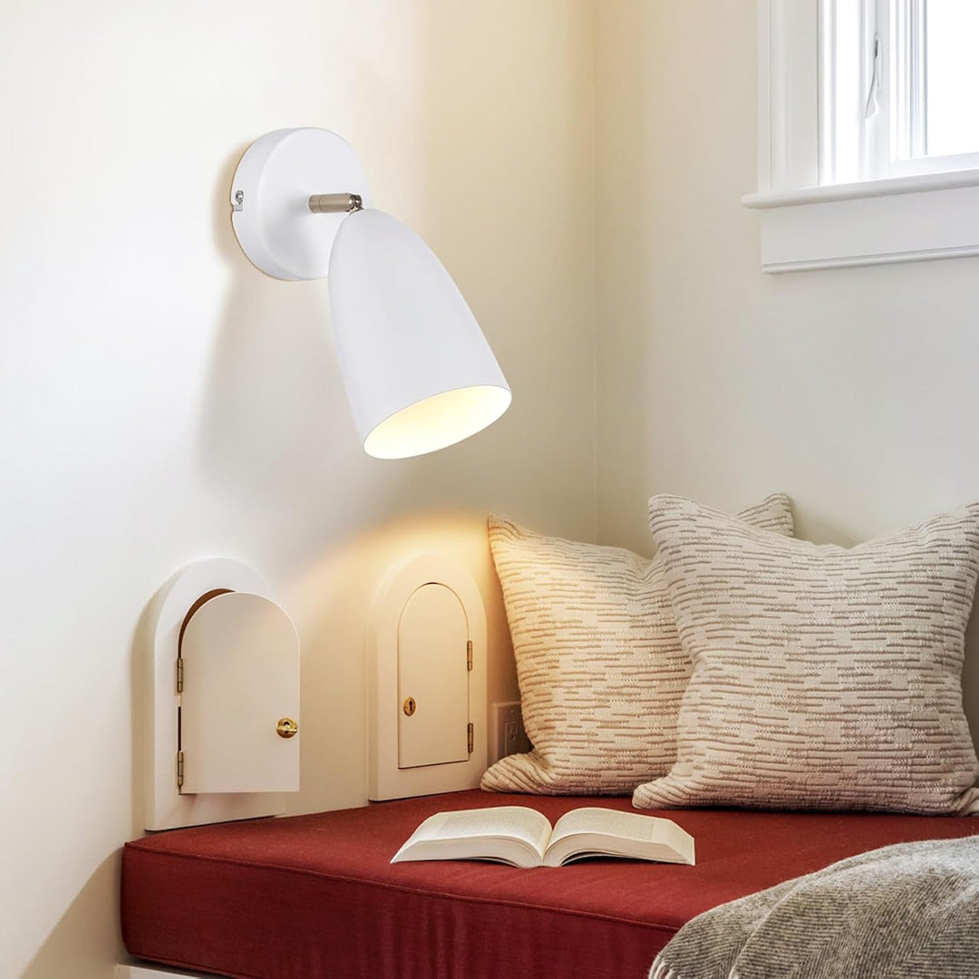 Homefire Wandleuchte Innen Wandlampe Schwarz - Vintage Wandbeleuchtung Schlafzimmer Wandstrahler GU10 Flurlampe Küche Schwenkbar Wandlicht Retro für Wohnzimmer Kinderzimmer - Ohne Leuchtmittel