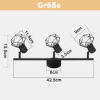 Homefire Deckenstrahler 3 Flammig Deckenspots Schwarz - Deckenleuchte E14 Retro Schwenkbar 350°Deckenlampe Industrial Metall für Schlafzimmer Wohnzimmer Arbeitszimmer Flur Küche Keine Leuchtmittel