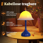 Tischlampe Kabello Nachttischlampe LED - Akku Tischleuchte USB Aufladbar Tischlampen 2000K-6500K Dimmbar Touch Nachttischlampen Modern Design Tischleuchten für Arbeitszimmer Schlafzimmer - Homefire