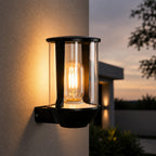 Homefire LED Wandlampe Aussen Außenwandleuchte - Wandleuchte IP65 E27 Schwarz Wasserdichte Aussenlampe Aussenleuchten Wandbeleuchtung für Hauswand Balkon Flur Wand MAX.40W ohne Leuchtmittel