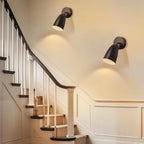 Homefire Wandleuchte Innen Wandlampe Schwarz - Vintage Wandbeleuchtung Schlafzimmer Wandstrahler GU10 Flurlampe Küche Schwenkbar Wandlicht Retro für Wohnzimmer Kinderzimmer - Ohne Leuchtmittel