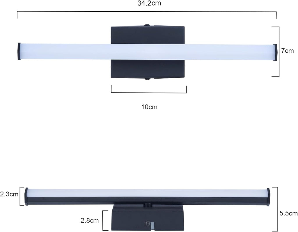 Homefire LED Deckenlampe Flur Deckenleuchte - Schwarz 6W Flurlampe 3000K Warmweiß Küchenlampe Modern Schlafzimmerlampe Linien-Design Deckenbeleuchtung für Küche Schlafzimmer Treppenhaus Wohnzimmer