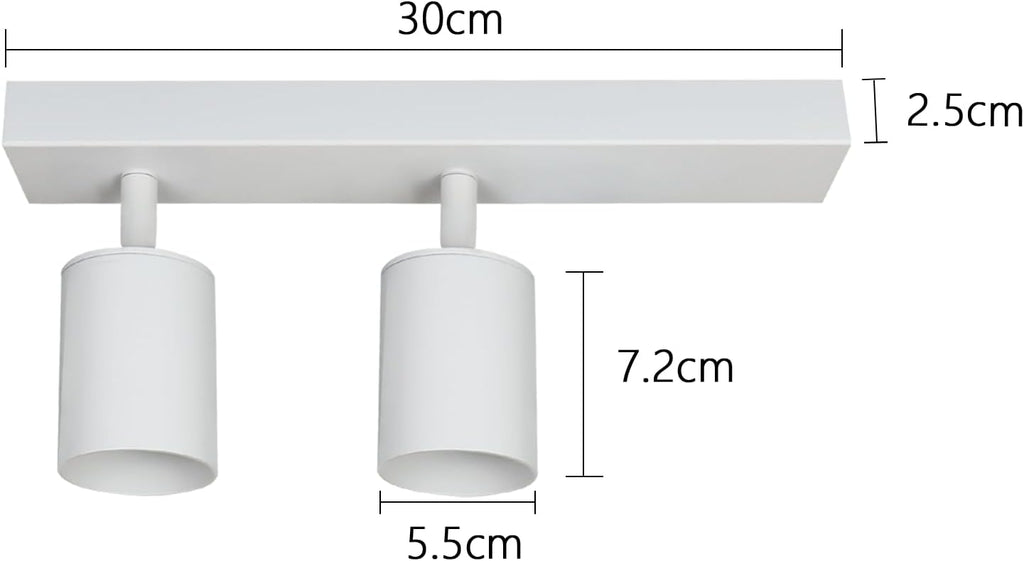 Homefire LED Deckenlampe 2 Flammig Deckenstrahler - 350° Schwenkbar Strahler GU10 Deckenleuchte Weiß flurlampe Spots Innen Deckenspot für Wohnzimmer Küche Schlafzimmer Ohne Leuchtmittel