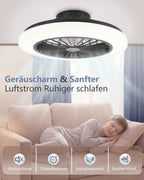 Homefire Deckenventilator Mit Beleuchtung Leise - LED Deckenleuchte Ventilator mit Fernbedienung 40W Deckenlampe Dimmbar 6-Gang Timing Modern Wohnzimmer Lampe mit Ventilator für Schlafzimmer