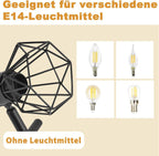 Homefire Deckenstrahler 3 Flammig Deckenspots Schwarz - Deckenleuchte E14 Retro Schwenkbar 350°Deckenlampe Industrial Metall für Schlafzimmer Wohnzimmer Arbeitszimmer Flur Küche Keine Leuchtmittel
