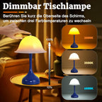Tischlampe Kabello Nachttischlampe LED - Akku Tischleuchte USB Aufladbar Tischlampen 2000K-6500K Dimmbar Touch Nachttischlampen Modern Design Tischleuchten für Arbeitszimmer Schlafzimmer - Homefire