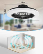 Homefire Deckenventilator Mit Beleuchtung Leise - LED Deckenleuchte Ventilator mit Fernbedienung 40W Deckenlampe Dimmbar 6-Gang Timing Modern Wohnzimmer Lampe mit Ventilator für Schlafzimmer