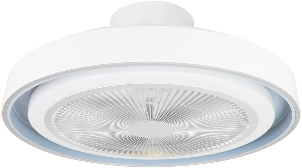 Homefire Deckenventilator mit Beleuchtung und Fernbedienung Leise - LED Dimmbar Deckenlampe mit Ventilator Lampe Decke Timing Deckenleuchte Modern Blau 5 Flügeln Licht für Schlafzimmer Wohnzimmer