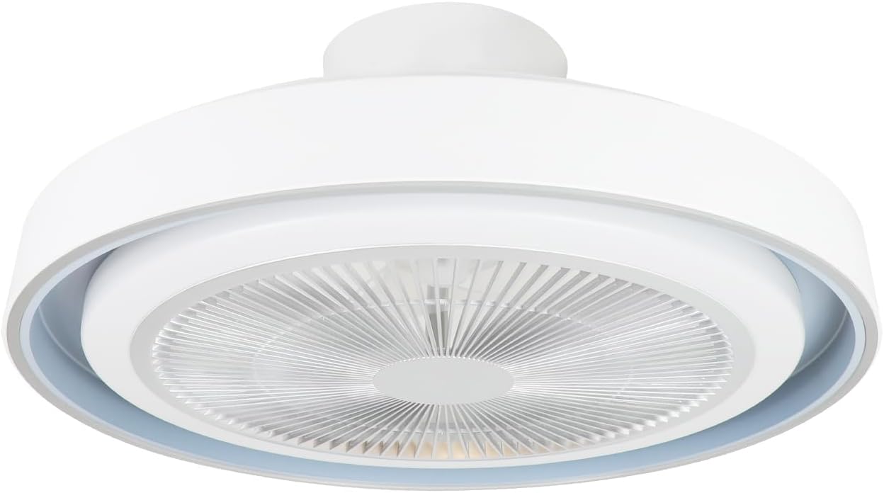 Homefire Deckenventilator mit Beleuchtung und Fernbedienung Leise - LED Dimmbar Deckenlampe mit Ventilator Lampe Decke Timing Deckenleuchte Modern Blau 5 Flügeln Licht für Schlafzimmer Wohnzimmer