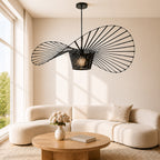 Homefire Hängelampe Schwarz Pendelleuchte E27 - Hängeleuchte Vintage 100CM Pendellampe Esszimmer Retro Kronleuchter Esstischlampe Küche Wohnzimmer Ohne Leuchtmittel