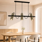 Homefire Pendelleuchte Esstisch Hängelampe Vintage - 3 Flammig Esszimmerlampe Gold Hängeleuchte Industrial GU10 Esstischlampe Küchenlampe Hängend Wohnzimmer für Esszimmer Küche Bar - Ohne Leuchtmittel