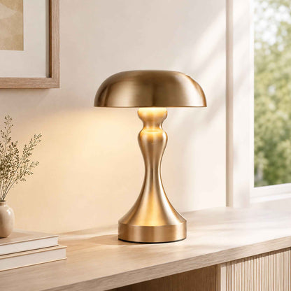 Tischlampe Kabellos Nachttischlampe Akku - LED Tischleuchte Touch Dimmbar Retro Vintage Lampe mit USB Aufladbar Nickel Batterie Tischlampen für Fensterbank Wohnzimmer Schlafzimmer
