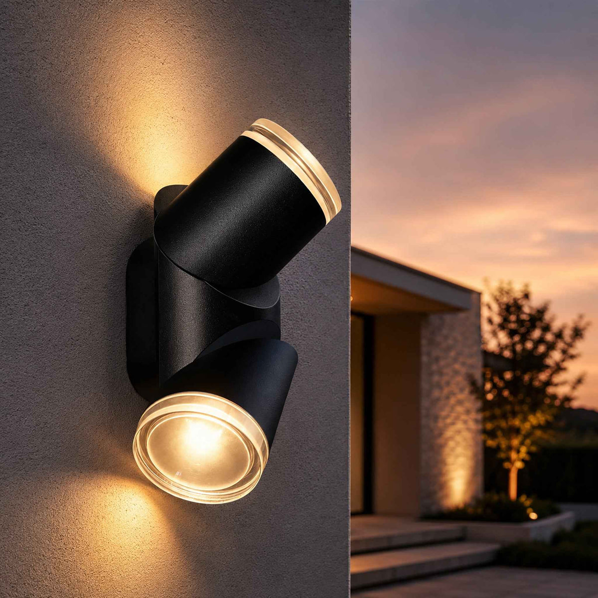 Homefire LED Wandleuchte Außenleuchte Wand - Außenwandleuchte IP65 Up Down 10W 3000K Wandbeleuchtung Aussenleuchten Hauswand Wandlichter für Garten Terrasse Haus Treppenhaus Balkon Eingang