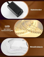 Asymmetrisch Badspiegel Mit Beleuchtung,LED Bad Wand Spiegel Badezimmer Wandspiegel Mit Licht, IP44 50x70 cm Asymmetrischer Organischer Groß Gäste WC Badezimmerspiegel Mit Beleuchtet - Homefire