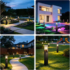 Homefire Außen Wegeleuchte LED Pollerleuchte - Wegelampe E27 IP65 Wetterfest 60cm Schwarz Wegelicht Außenlampe Stehend Gartenbeleuchtung Gartenleuchte Outdoor für Garten Rasen Hof Weg MAX.40W - Homefire
