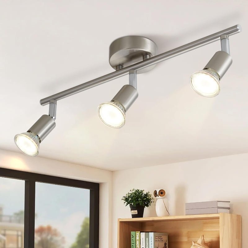 Hoemfire  LED Deckenstrahler 4 Flammig Deckenleuchte - Deckenlampe Deckenspot GU10 Küchenlampe Modern Schlafzimmerlampe innen Schwenkbar 350° für Wohnzimmer Flur Ohne Leuchtmittel - Homefire