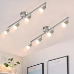 Hoemfire  LED Deckenstrahler 4 Flammig Deckenleuchte - Deckenlampe Deckenspot GU10 Küchenlampe Modern Schlafzimmerlampe innen Schwenkbar 350° für Wohnzimmer Flur Ohne Leuchtmittel - Homefire