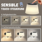 Homefire 2 Stück Akku Wandleuchte Innen: Kabellose Wandlampe Schlafzimmer Touch Dimmbar Kleine LED Nachttischlampe Modern Schwarz Ohne Strom Wohnzimmer Badezimmer Treppe Wand Lampe - Homefire