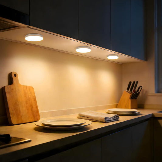 Homefire 6 Stück GX53 LED Leuchtmittel: Warmweiß 3000K 74x25mm Ultra Flach 5W Lampe Birne Blinkfrei 230V Nicht Dimmbar Unterbauleuchte - Homefire