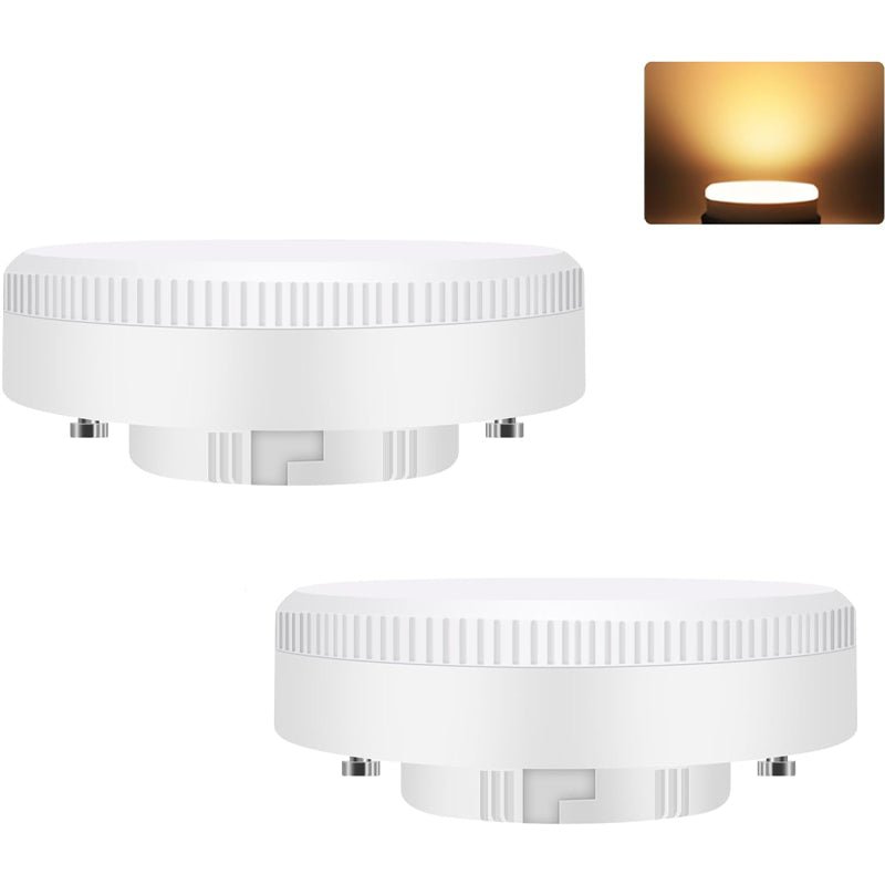Homefire 6 Stück GX53 LED Leuchtmittel: Warmweiß 3000K 74x25mm Ultra Flach 5W Lampe Birne Blinkfrei 230V Nicht Dimmbar Unterbauleuchte - Homefire