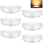 Homefire 6 Stück GX53 LED Leuchtmittel: Warmweiß 3000K 74x25mm Ultra Flach 5W Lampe Birne Blinkfrei 230V Nicht Dimmbar Unterbauleuchte - Homefire
