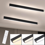 Homefire Deckenlampe LED Deckenleuchte Dimmbar - 25W Wohnzimmer Modern Design Büro Deckenbeleuchtung 80CM Lang Bürolampe Decke mit Fernbedienung Wohnzimmerlampe für Küche Flur Schlafzimmer [Energieklasse F] - Homefire