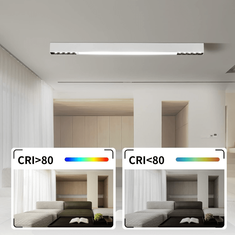 Homefire Deckenlampe LED Deckenleuchte Dimmbar - 25W Wohnzimmer Modern Design Büro Deckenbeleuchtung 80CM Lang Bürolampe Decke mit Fernbedienung Wohnzimmerlampe für Küche Flur Schlafzimmer [Energieklasse F] - Homefire
