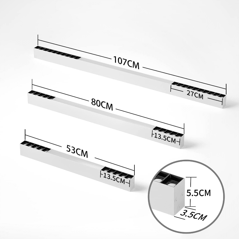 Homefire Deckenlampe LED Deckenleuchte Dimmbar - 25W Wohnzimmer Modern Design Büro Deckenbeleuchtung 80CM Lang Bürolampe Decke mit Fernbedienung Wohnzimmerlampe für Küche Flur Schlafzimmer [Energieklasse F] - Homefire