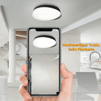 Homefire Deckenlampe LED Deckenleuchte Dimmbar Schlafzimmer - Rund 36W Schlafzimmerlampe Schwarz Modern Design Wohnzimmerlampe mit Fernbedienung für Wohnzimmer Küche Flur Treppenhaus Esszimmer [Energieklasse G] - Homefire