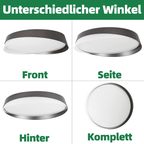 Homefire Deckenlampe LED Deckenleuchte Dimmbar Schlafzimmer - Rund 36W Schlafzimmerlampe Schwarz Modern Design Wohnzimmerlampe mit Fernbedienung für Wohnzimmer Küche Flur Treppenhaus Esszimmer [Energieklasse G] - Homefire