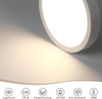 Homefire Deckenlampe LED Deckenleuchte Flach - 23CM Weiß Schlafzimmer Deckenbeleuchtung 18W Rund Flurlampe 4000K Neutralweiß Modern Küchenlampe IP44 Wasserfest Badezimmer Lampe für Bad Küche Flur - Homefire