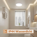 Homefire Deckenlampe LED Deckenleuchte Flach - 23CM Weiß Schlafzimmer Deckenbeleuchtung 18W Rund Flurlampe 4000K Neutralweiß Modern Küchenlampe IP44 Wasserfest Badezimmer Lampe für Bad Küche Flur - Homefire