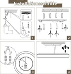 Homefire Deckenlampe LED Deckenleuchte Flach - Rund Badezimmerlampe 18CM IP44 Wasserdicht Badlampe Küchenlampe Decke Schwarz Flurlampe 15W Augenschutz 3000K/4000K/6500K für Bad Küche Flur - Homefire