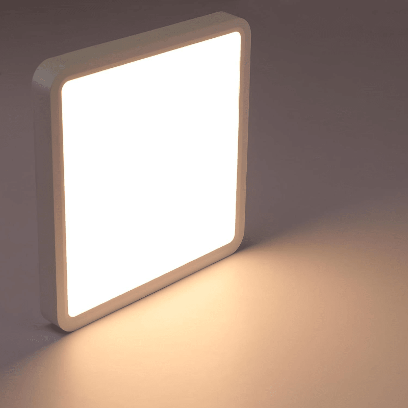 Homefire Deckenlampe LED Deckenleuchte Flach - Schlafzimmerlampe Warmweiß Küchenlampe Eckig 23cm Schlafzimmer Badezimmer Deckenbeleuchtung Badezimmerlampe IP44 Badlampe 23W Flurlampe für Küche Flur Bad [Energieklasse E] - Homefire