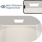 Homefire Deckenlampe LED Deckenleuchte Flach - Schlafzimmerlampe Warmweiß Küchenlampe Eckig 23cm Schlafzimmer Badezimmer Deckenbeleuchtung Badezimmerlampe IP44 Badlampe 23W Flurlampe für Küche Flur Bad [Energieklasse E] - Homefire