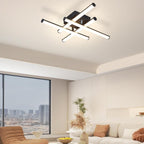 Homefire Deckenlampe LED Deckenleuchte Flurlampe - 24W Schwarz Schlafzimmerlampe 3000K Warmweiß Deckenlampen Innen Modern Design Küchenlampe für Küche Schlafzimmer Treppenhaus Wohnzimmer Büro [Energieklasse F] - Homefire