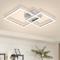Homefire Deckenlampe LED Deckenleuchte Küche - 20W Küchenlame 3000K Warmweiß Schlafzimmerlampe Silber Drehbar Modern Design Flurlampe Eckig Deckenleuchten für Schlafzimmer Flur Esszimmer - Homefire