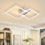 Homefire Deckenlampe LED Deckenleuchte Küche - 20W Küchenlame 3000K Warmweiß Schlafzimmerlampe Silber Drehbar Modern Design Flurlampe Eckig Deckenleuchten für Schlafzimmer Flur Esszimmer - Homefire