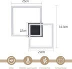 Homefire Deckenlampe LED Deckenleuchte Küche - 20W Schlafzimmerlampe Warmweiß 3000K Küchenlampe Drehbare Modern Design Schwarz Flurlampe Eckig Deckenbeleuchtung für Schlafzimmer Wohnzimmer Büro - Homefire