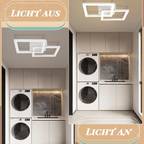 Homefire Deckenlampe LED Deckenleuchte Küche - Modern Küchenlampe 24W Wohnzimmerlampe Design Flurlampe Warmweiß Schlafzimmerlampe Flur Deckenbeleuchtung Eckig Weiß für Wohnzimmer Schlafzimmer - Homefire