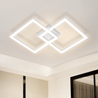 Homefire Deckenlampe LED Deckenleuchte Küche - Modern Küchenlampe 24W Wohnzimmerlampe Design Flurlampe Warmweiß Schlafzimmerlampe Flur Deckenbeleuchtung Eckig Weiß für Wohnzimmer Schlafzimmer - Homefire