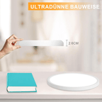 Homefire Deckenlampe LED Deckenleuchte Küche - Ø18cm Badezimmerlampe Flach 15W Rhombenplatte Küchenlampe Rund 6500K Augenschutz Flurlampe Ultra Dünn 2.6CM Kaltweiß Badezimmer Badlampe für Flur Bad - Homefire