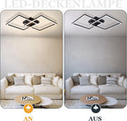 Homefire Deckenlampe LED Deckenleuchte Küche - Schwarz Wohnzimmerlampe 24W Schlafzimmerlampe Modern Design Küchenlampe 3000K Warmweiß Flurlampe für küche Schlafzimmer Flur Wohnzimmer - Homefire